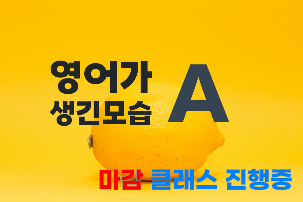 영어가 생긴 모습 클래스